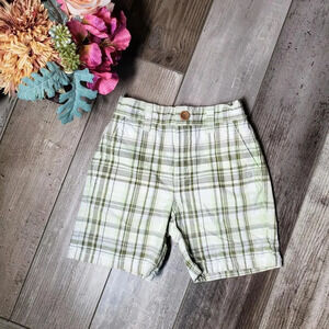 Janie and Jack Toddler Boy Plaid Cotton Shorts Size 12-18M